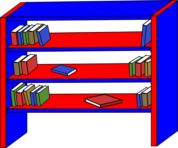 bookshelf clipart transparent