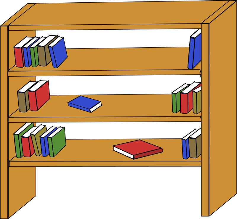 Bookshelf clipart transparent. Table cartoon book furniture