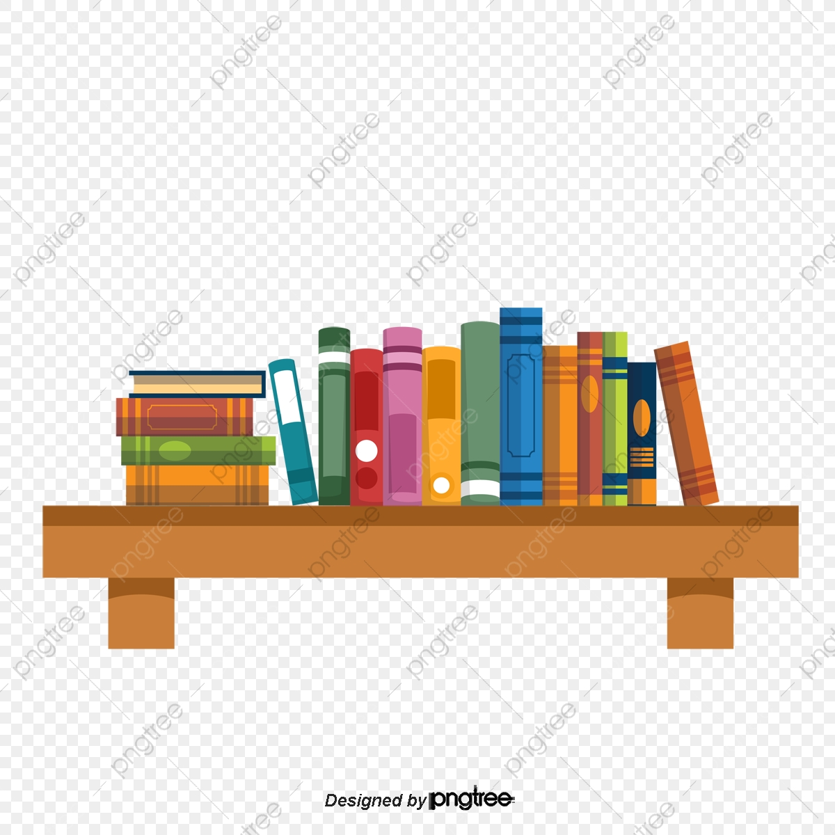 bookshelf clipart vector