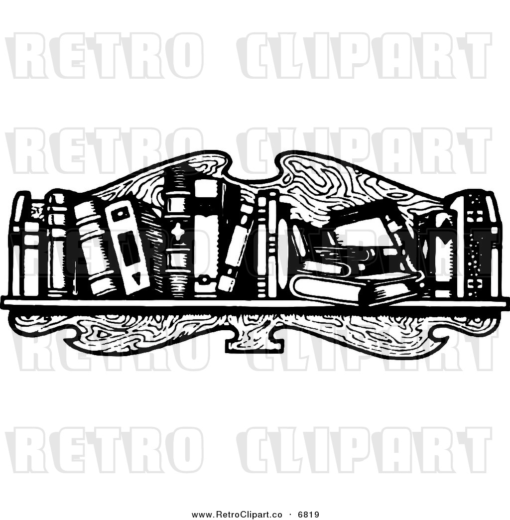 bookshelf clipart vector