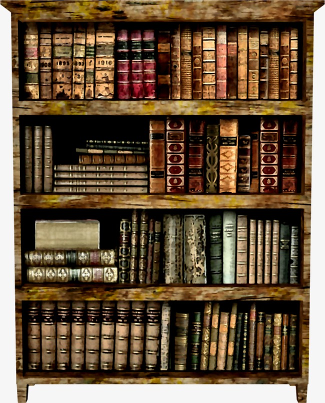 bookshelf clipart vintage