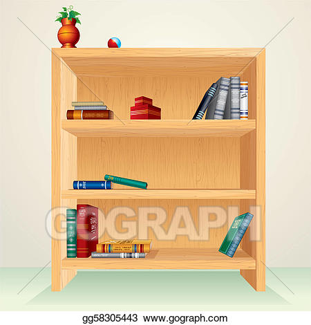 bookshelf clipart wooden cabinet