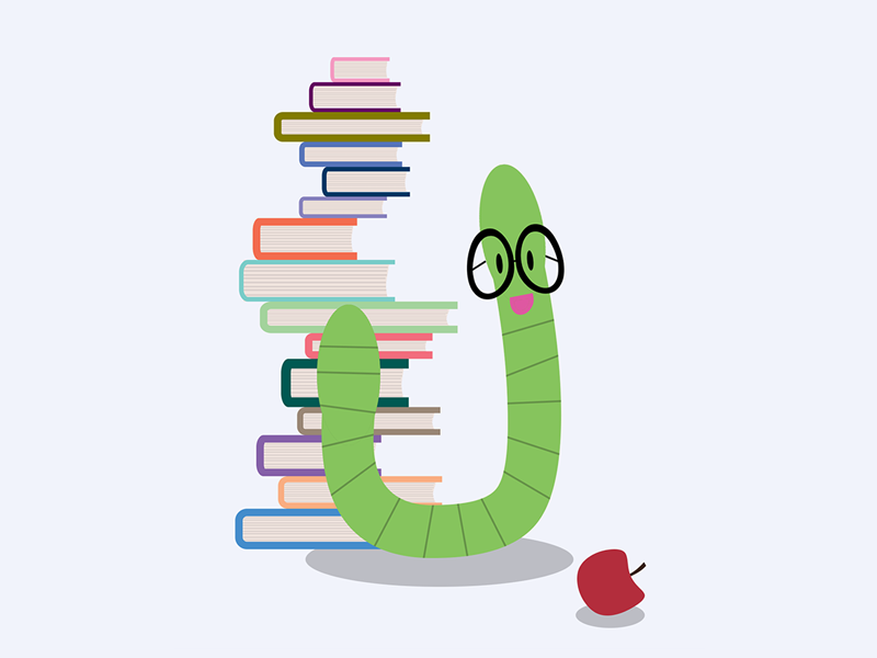 Bookworm clipart buddy. By nadia chaudhry on