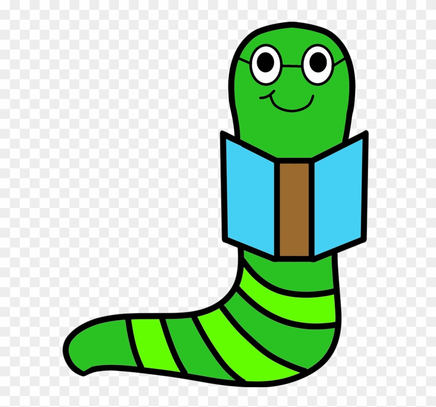 bookworm clipart cartoon