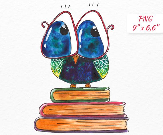 Bookworm clipart cute. Owl school with glasses