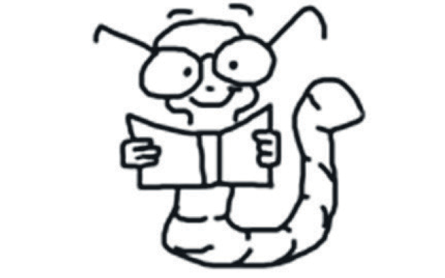 bookworm clipart drawing