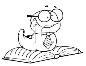 bookworm clipart drawing