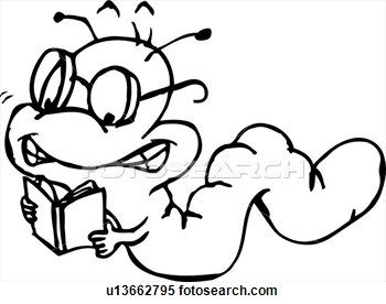 bookworm clipart drawing