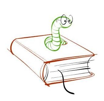 Pin by kerri karr. Bookworm clipart drawing