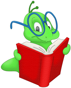 bookworm clipart educational