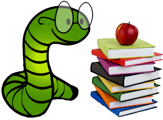 bookworm clipart fiction book