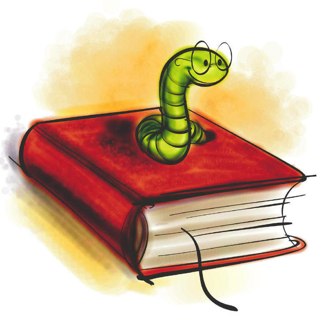 bookworm clipart fiction book