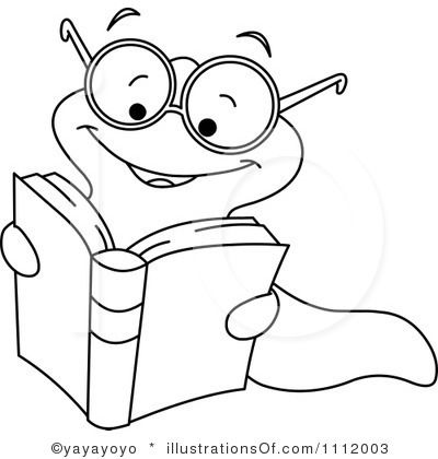 Royalty free worm illustration. Bookworm clipart preschool book