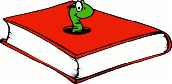 bookworm clipart row book