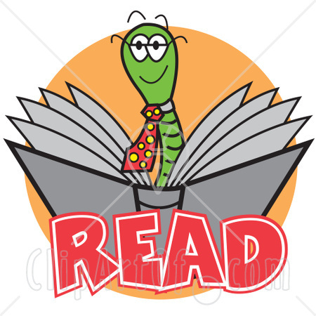 bookworm clipart row book