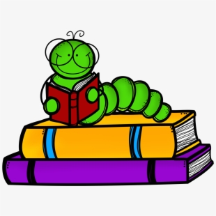 bookworm clipart row book