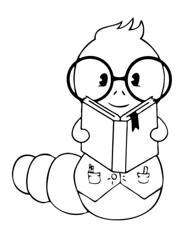 bookworm clipart row book