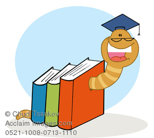 Bookworm clipart school. Illustration of a successful