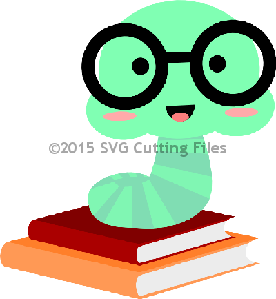 bookworm clipart svg