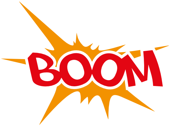 boom clipart boom word