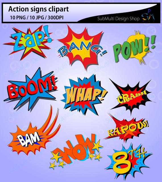 boom clipart sign