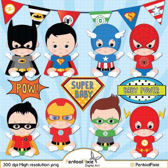 Boom clipart superheroes marvel. Superhero baby boy super