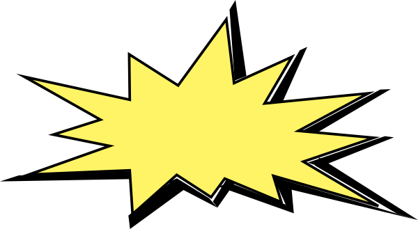 Big yellow explosion at. Burst clipart clip art