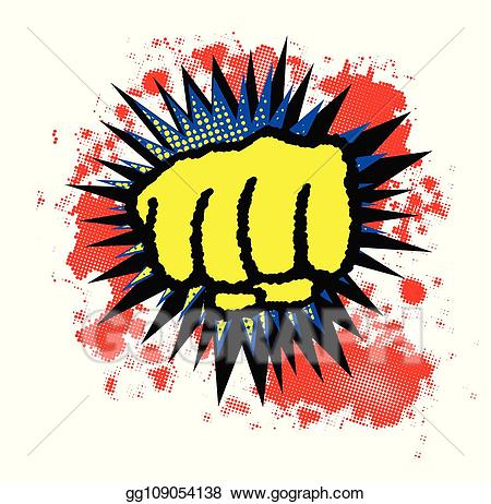 Eps illustration comic fist. Boom clipart yellow