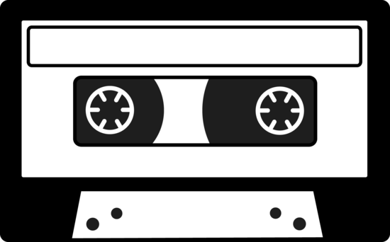 Boombox clipart cassette tape. Silhouette free clip art
