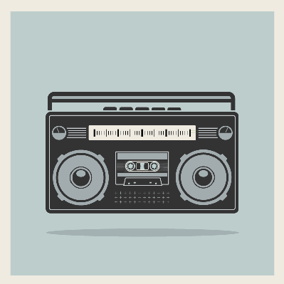 Classic s player on. Boombox clipart cassette tape