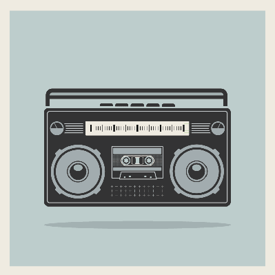 Boombox clipart cassette tape. Classic s player on