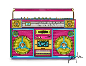 Boombox colorful