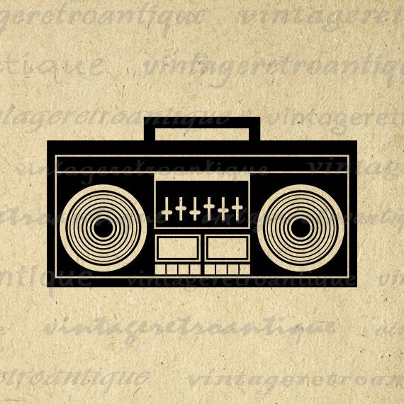 Boombox clipart digital radio. Image printable download by