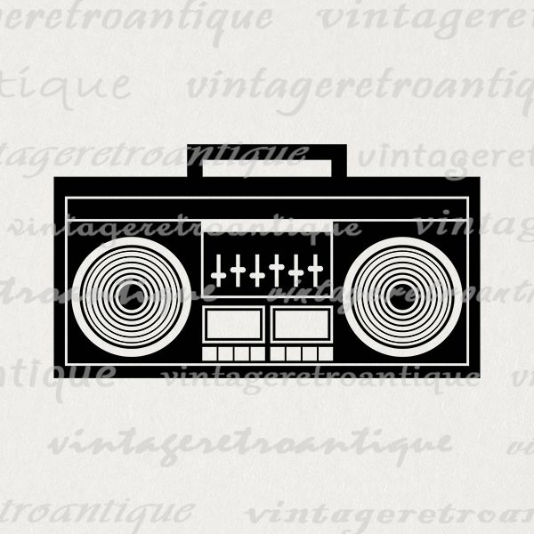 Boombox clipart digital radio. Image printable download music
