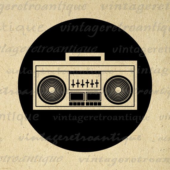 Image download music printable. Boombox clipart digital radio