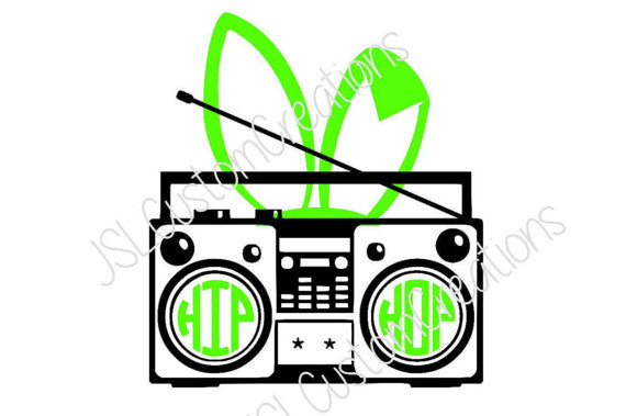 Svg eps dxf png. Boombox clipart hip hop
