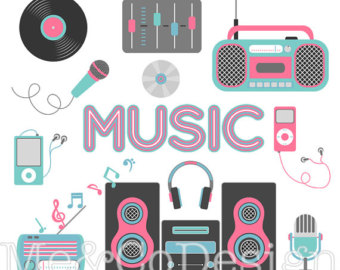 boombox clipart music note