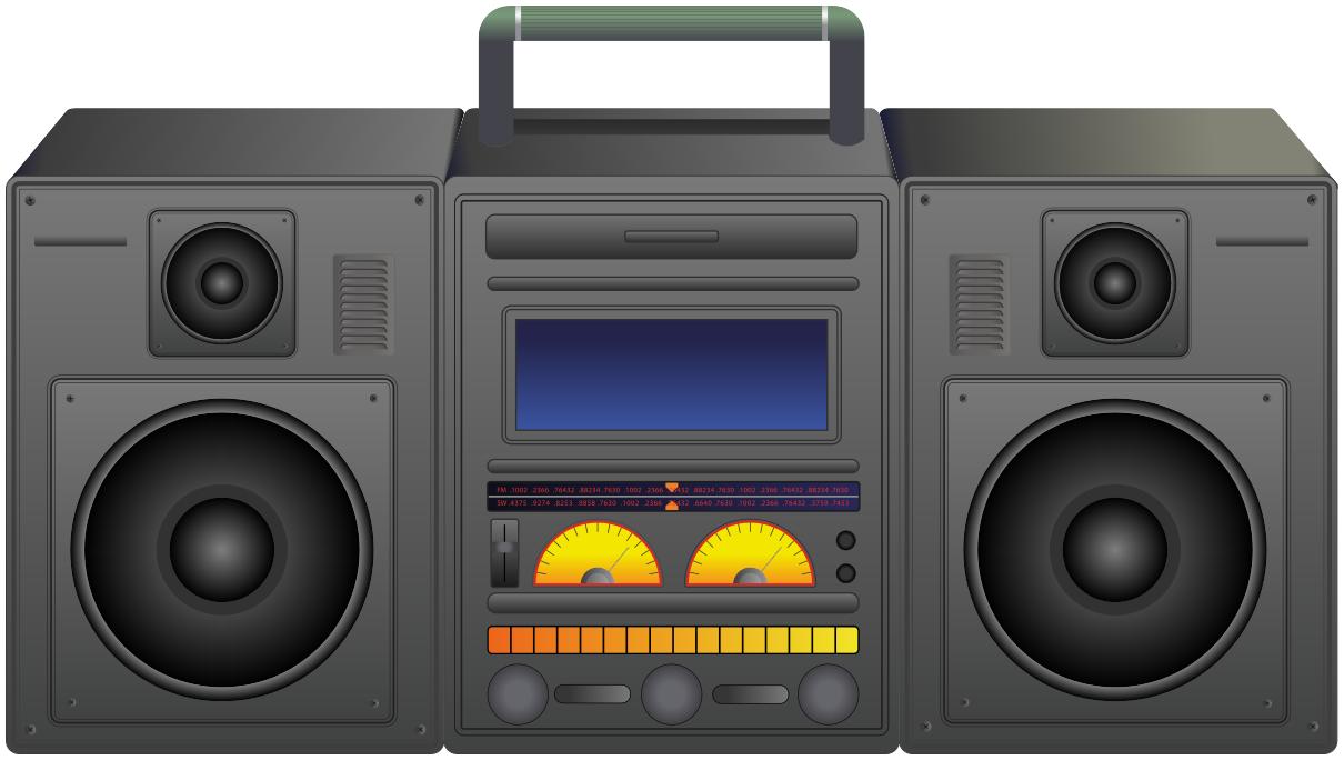 boombox clipart music note