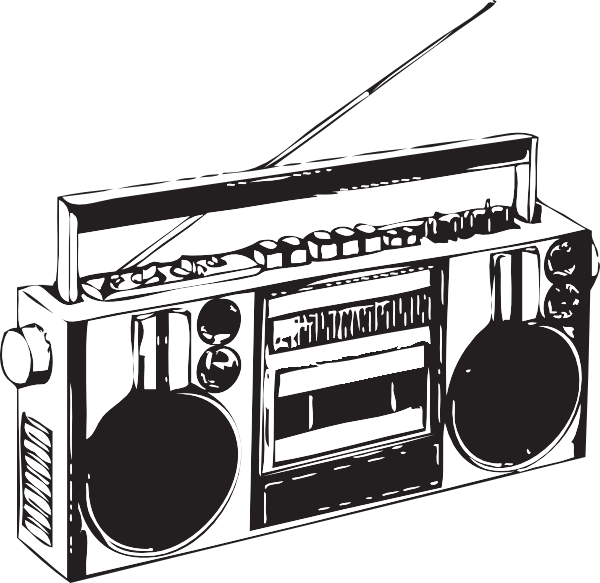 Electronics clipart electronic media. Boombox clip art at