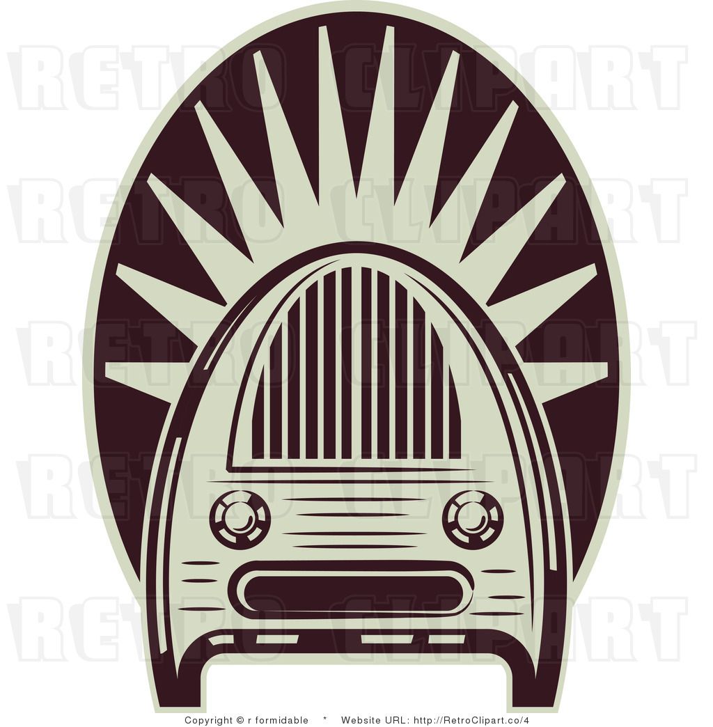 Boombox clipart old fashioned. Royalty free vector retro