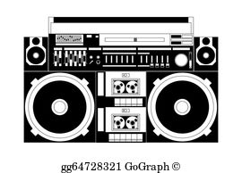 Vector art classic s. Boombox clipart old fashioned