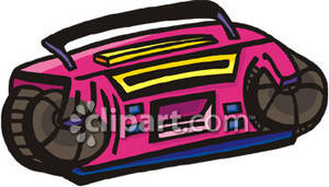 boombox clipart pink