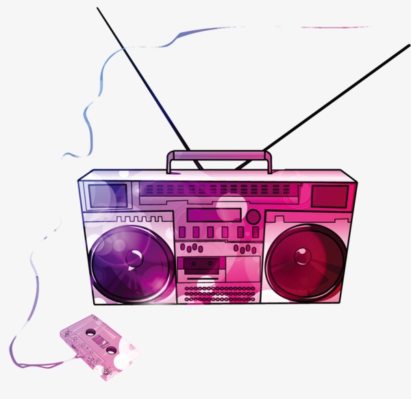 Boombox pink radio