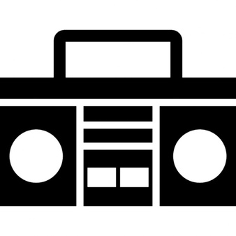 Vectors photos and psd. Boombox clipart silhouette