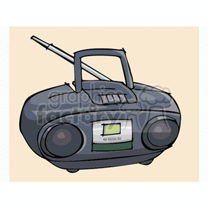 Royalty free taperecorder clip. Boombox clipart tape recorder