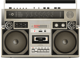 Boombox clipart transparent background. Old audio cassette player