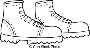 boot clipart black and white
