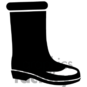 Winter clothes black and. Boots clipart gum boot