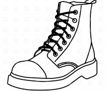 Boot clipart construction boot. Combat boots drawing at