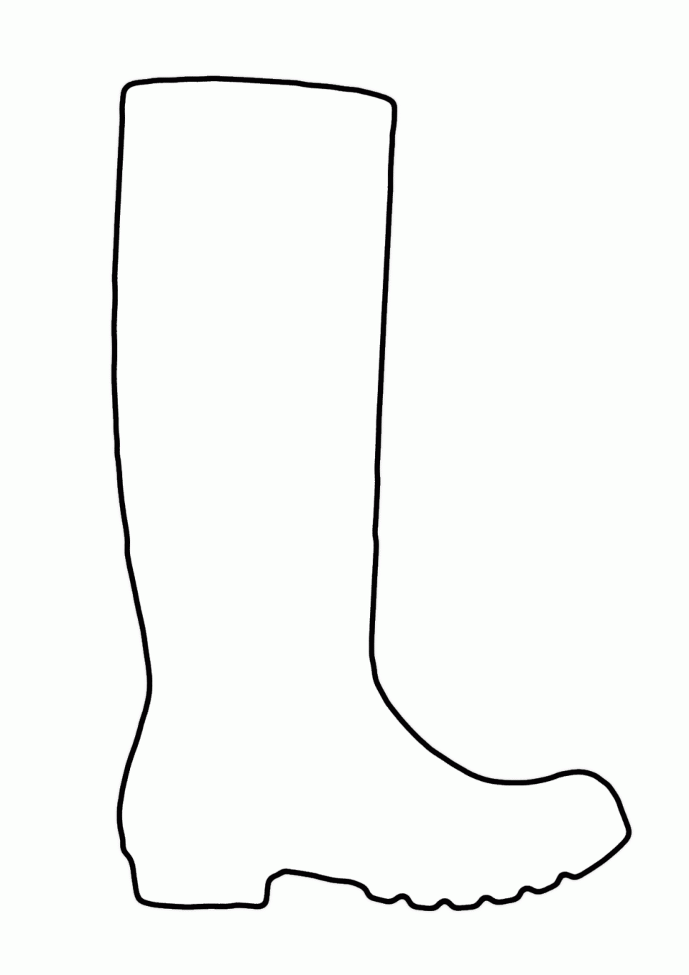Coloring books and pages. Boots clipart gum boot